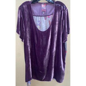Johnny Was Purple Blouse